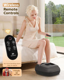 EaseZen Shiatsu Foot Massager with Heat & Remote - 2026 Upgraded Deep Kneading Massage for Plantar Fasciitis, Neuropathy & Tired Feet | Fits Up to Size 14 | Perfect Gifts