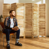 Room Dividers and Folding Privacy Screens, Wood Louvered Separators Divider Wall for Home Office