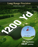 REDTIGER Range Finder Golf, 1200 Yards Golf Rangefinder with Slope, Light-Adaptive Display, 7X Magnification