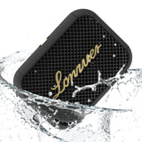 Lonzuer IP67 1 Meters Depth Waterproof Bluetooth Speaker, 10W Portable Wireless Shower Speaker with Handle, Loud Clear Sound Bass, 8H Playtime, Built-in Mic, for Beach Kayak Bike Outdoor Travel-Black