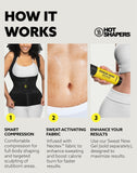HOT SHAPERS Cami Hot Waist Cincher w/Waist Trainer – Hourglass Essentials, Neoprene Vest for Full-Body Sculpting, Sweat Enhancement & Core Support Black