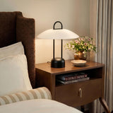 Brightech Rumi LED Table Lamp - Unique Bedside Reading Light with Glass Shade, Marble Base, Modern Desk and Nightstand Lamp, Ambient Lighting for Bedrooms, Living Room, Den