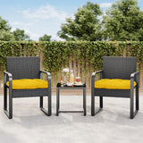 HOMELYSIAN 19x19 Outdoor Chair Cushions Set of 4, Tufted Wicker Patio Furniture Cushions, Thick Outdoor Seat Cushions for Lawn Chairs