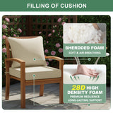 Summsun Patio Chair Cushions Set of 4, Faux Linen Outdoor Furniture Cushions
