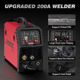 ARCCAPTAIN Pulse MIG Welder 200A Aluminum Welding Machine 110V 220V MIG200P