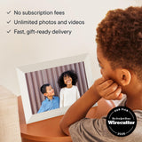 Aura HD Digital Picture Frame | Carver: The Best Frame for Gifting (Cool White, 10")