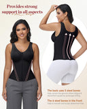 SHAPSHE Waist Trainer for Women Corset Shapewear Tummy Control Cincher Workout Sport Girdle With Adjustable Straps BLK/X-Small