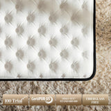 Queen Mattress 12 Inch,Medium Firm Hybrid Queen Size Mattress in a Box, Memory Foam with Individual Pocket Springs, Upgrade Zoned Support, Motion Isolation&Pressure Relief, CertiPUR-US
