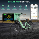 Movcan V80 Electric Bike, 1000W Motor 28MPH Ebike, 48V 13Ah Removeable Battery, 26'' City Cruiser Adult Electric Bicycles up to 70 Miles, 7-Speed Dual Disc Brake, Mountain E Bike for Commuting