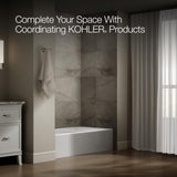 Kohler K-26108-LA-0 Entity 60" x 32" Alcove Bath, Left Drain, White