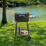 Kendane Barrel Charcoal Grill, Large Charcoal Grills with Side Shelf, Outdoor BBQ Grill,Perfect for Backyard Camping, Patio Parties and Picnics