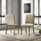 Roundhill Furniture Birmingham Dining Set, One Size, Driftwood Finish