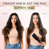 ELLA BELLA® Titanium Flat Iron Hair Straightener (with Infrared) • Professional Straightening Iron • Digital Display to Accurately Control Temperature • As Featured in Good Housekeeping