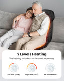 COMFIER Back Massager with Heat, Vibration Massage Seat Cushion with 8 Massage Nodes & 5 Modes, Adjustable Chair Massager Pad for Home Office, Heated Chair Pad, Gifts for Women Men Mom Dad