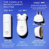 NUFACE Trinity+ Facial Massager + Lip & Eye Attachment - FDA-Cleared Face Sculpting Tool, Targeted Lift for Brows, Eyes & Lips, Reduces & Smooths Smile, Fine Lines - Microcurrent Facial Device