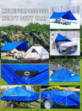 Tarp 40x60 Feet 5-7 Mil Heavy Duty Waterproof Tarp,20 Pack Bulk Full Pallet, Large Multipurpose Cover with Brass Grommets and Reinforced Edges, UV Resistant Thick Poly Tarps for Outdoor Cover