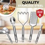 50 PCS Silicone Kitchen Utensils Set Complete Kitchen Set - 800°F Heat Resistant Non-Stick Premium Silicone Cooking Utensils W Wooden Handles Kaluns