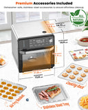 Nuwave Combi Steam Oven, Non-Toxic Stainless Steel Multi-Cooker with Air Fry, Sous Vide, Toast & More, 50-450°F Precision, 120 Presets, Moisture Control, Programmable, Easy to Clean, 16 quarts