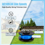 AC14RL3A Spool for Ryobi Weed Wacker String Replacement, 11ft 0.065" Line Spool for Ryobi String Trimmer Refill, Replacement Spool for Ryobi One+ AC14RL3A 18v 24v and 40v Cordless Trimmers(16+4)