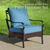 Sophia & William Metal Patio Furniture Set with Fire Pit Table, 4 Pieces