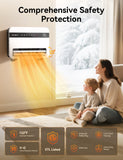 Givebest-Wall-Heater-for-Indoor-Use, 1500W Electric-Space-Heater, 120°Vertical Oscillation,Works with Alexa, Adjustable Thermostat, Remote Control, 24H Timer, Easy-mounted Heater for Indoor Use,White