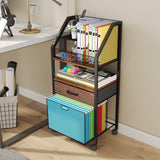 Homsorout Rolling File Cart with Wheels - Utility Storage Cart with Drawers for Office, Home, Classroom Organization, Rolling Cart