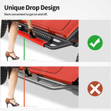 OEDRO Paintable Running Boards Fit for 2018-2026 Jeep Wrangler JL 2 Door