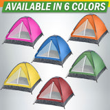 2-Person Camping Tent - Shelter with Rain Fly and Carrying Bag - Lightweight Outdoor Tent for Backpacking, Hiking, and Beach by Wakeman (Green)