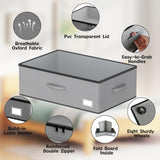 EE-RoomWorld Under Bed Storage with Wheels, No Assemble Required 12 inches height Under Bed Storage bins,Large capacity Rolling Underbed Shoe Storage containers，dorm underbed storage drawers