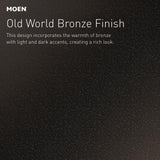Moen Home Care Bathroom Safety Shower Chair for Elderly and Disabled, Old World Bronze Aluminum Foldable Teak Shower Bench, Handicap Accessories for Daily Living, DN7110OWB
