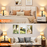 Seealle Upgraded Touch Lamps for Night Stands Set of 2 - Bedside Lamps with USB C+A, 3 Way Dimmable for Bedroom Living Room End Tables Office