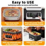 XL 6.3-Cups Cordless Electric Heated Lunch Box for Adults, 20000mAh Rechargeable Battery Powered Smart Self Heating Lunchbox for Men Women, 100W Food Warmer for Trucks Driver Travel Office Worker