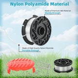 String Trimmer Line for Black and Decker ,AF-100 String Trimmer Replacement Spool, 30ft 0.065" Trimmer Line Replacement Spool for Black and Decker Weed Eater String(6 Line Spools, 1 Caps, 1 Springs)