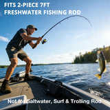 PEKREWS Fishing Rod Case, Fits 2 Set of 7ft Spinning Rod Reel Combo, Extendable 52inch Fishing Pole Bag (3.9ft-4.4ft) with Tackle Pockets, Padded Rod Bag with Strap Handle, Pole Travel Case For Angler