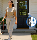 Veise KS02A Fingerprint Door Lock, Keypad Deadbolt, Satin Nickel