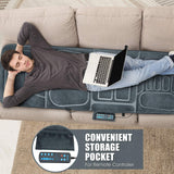 Giantex Full Body Massage Mat with Heat, Back Massage Chair Pad with 10 Vibration Motors, Auto Shut Off, Heated Massage Mattress Pad for Back Pain Relief