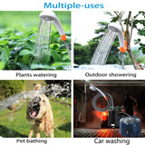 B. TAWD Portable Camping Shower,USB Charging, Built-in 4400mAh,Outdoor Camping Shower Pump+Camping 20L Folding Bucket, self-Priming Pump Draws Water to the showerhead for Camping,Hiking, Beach,Travel