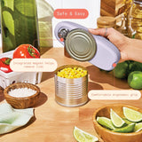 Battery Operated Electric Can Opener with Automatic Cutting for Hands Free Kitchen Use (Lavender)
