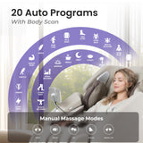 Titan Ignite Sync l Dual Massage Mechanism l Full Body Massage Chair l Ankle Stretching l Intelligent Health Detection l Zero Gravity Reclining l Specialized Foot Rollers (Black)