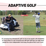 BirTee Golf Tees - PRO Speed Plus with Flexibility & Durability - 8 Pack. Indoor Golf Tees/Golf Simulator Tees/Winter Plastic Golf Tees (Orange)