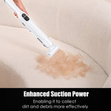 PROMOMO Handheld Vacuum Cordless, Lightweight 1.4lb with Powerful Suction, Charging Dock, Single Touch Empty and Detachable Dust Cup, Portable Mini Car Vac for Home Office and Pet Hair (Creamy White)