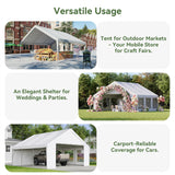Aoxun 20x20 Party Tent,Heavy-Duty Canopy Tents for Parties Weddings Events