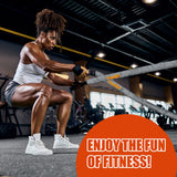 Perantlb Battle Rope with cloth sleeve -1.5/2 Inch Diameter 30' 40' 50' Lengths -Gym Muscle Toning Metabolic Workout Fitness, battle rope Anchor Strap Kit Included (1.5" x 30 ft Length) Perantlb