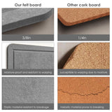 Felt Bulletin Board 60x36 inches, Decorative Pin Board for Home & Office