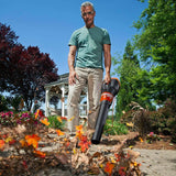 WORX WG520 12 Amp Turbine 600 Electric Leaf Blower | Orange/Blacks
