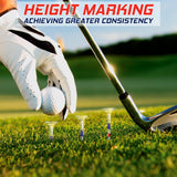 prowithlin Golf Tees 3 1/4'' Unbreakable Transparent Acrylic, Plastic Reduce Side Spin & Friction, 50 Pack