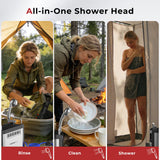 CAMPLUX Nano 3 Portable Propane Water Heater, Outdoor Camping Shower with Pump Kit, 2‑D Battery Powered, Lightweight & Portable, Built-in Safety for Hiking, RV, Overlanding