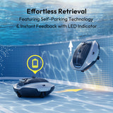 BUBLUE Bubot 300P Robotic Pool Cleaner, Cordless Pool Vacuum with Industry Leading Suction Power, Bluehole Tech, DirtLock Tech, Smart Sensor for Above-Ground Flat Pools up to 850 Sq.Ft, Silver