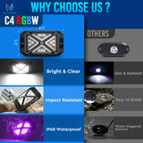 MICTUNING C4+ RGBW Rock Lights, 16 Pods 360° Ultra Bright Pure Color Underglow Neon Lights, Bluetooth APP Control & Music Mode, IP68 Waterproof, for Trucks Cars ATV UTV Golf Cart (2 Year Warranty)