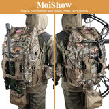 MoiShow Hunting Backpack, Outdoor Hunting Pack with Rifle Holder, Hunting Backpacks for Men, Hunting Bag with Waterproof Rain Cover MoiShow